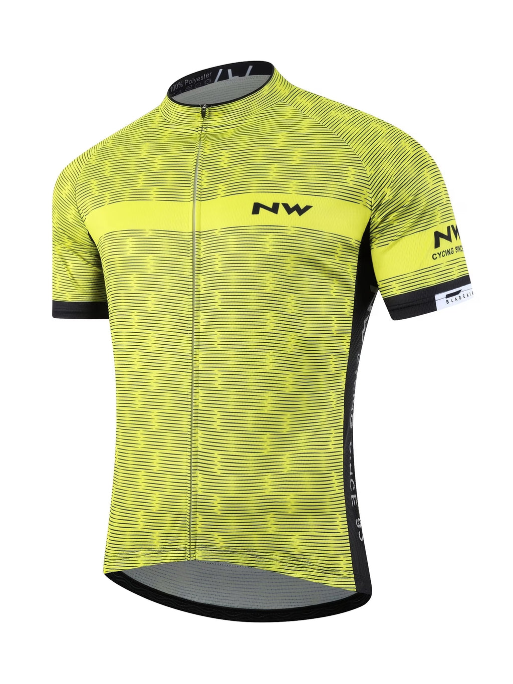 nw yellow hi viz cycling jersey L