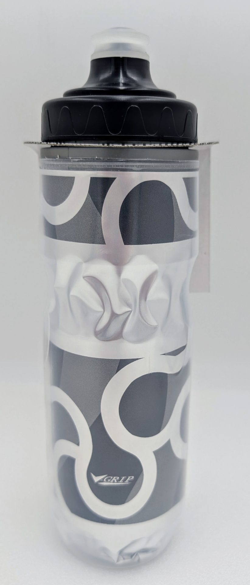 V-grip insulated bottle grey