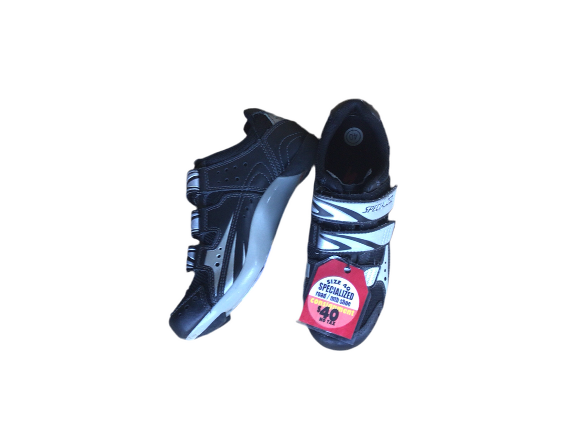 Specialized body geometry women's road shoe 40 black used