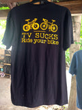 TV-SUCKS mens Tshirt,black,3XL