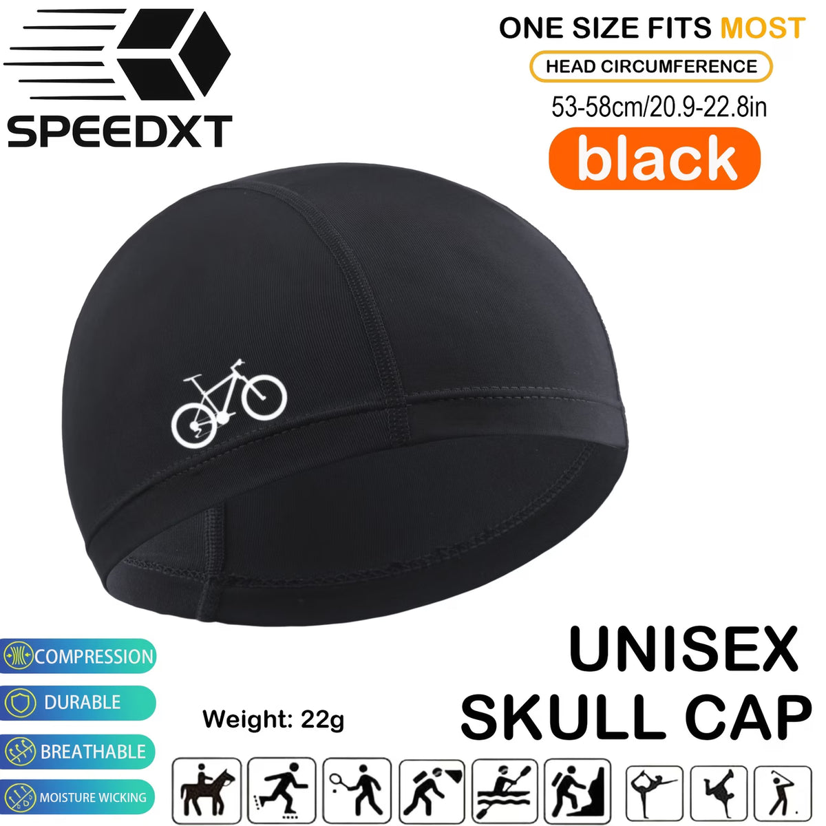 skullcap,black,XT bike logo