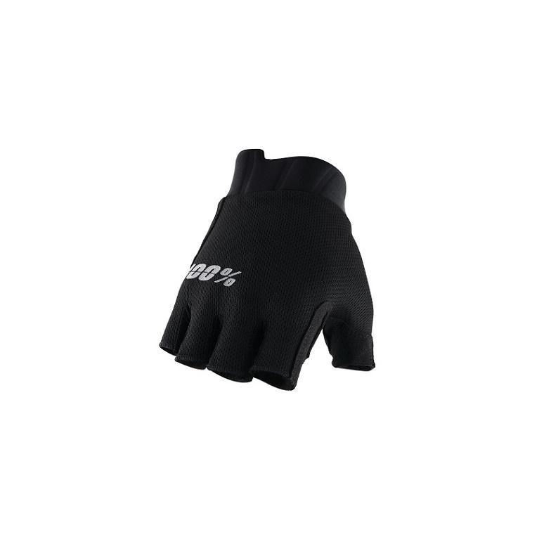 Road Gloves EXCEEDA Gel Short Finger Glove Black - SM
