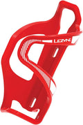 Lezyne Flow Water Bottle Cage: Left Hand Side Loader, Red