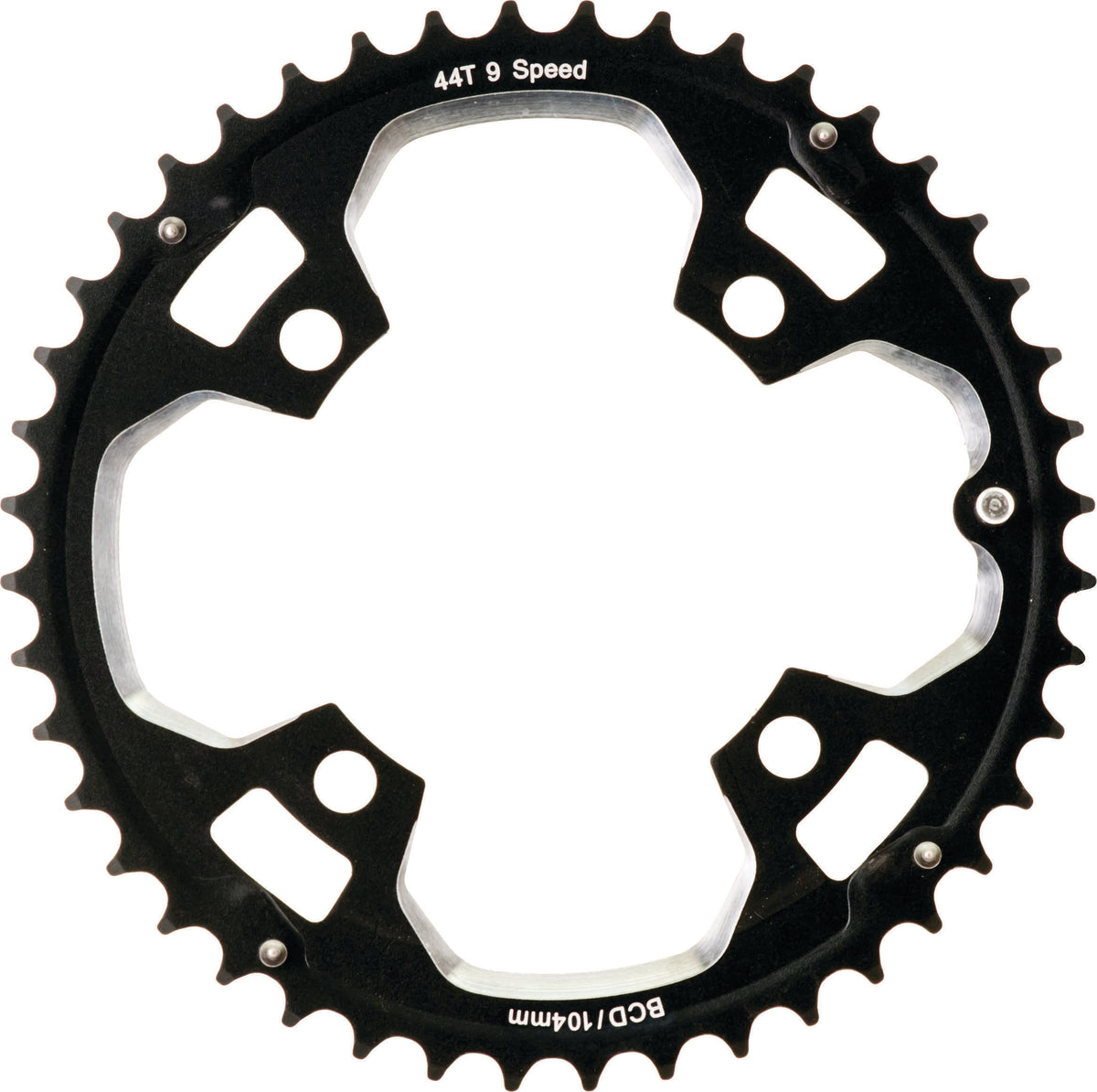 CHAINRING ACTION 104MM 44T BLK 3/32" RAMPED 9spd