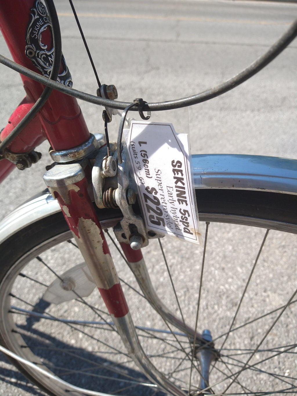 Sekine 56cm Hybrid Red,used, no tax, no warranty