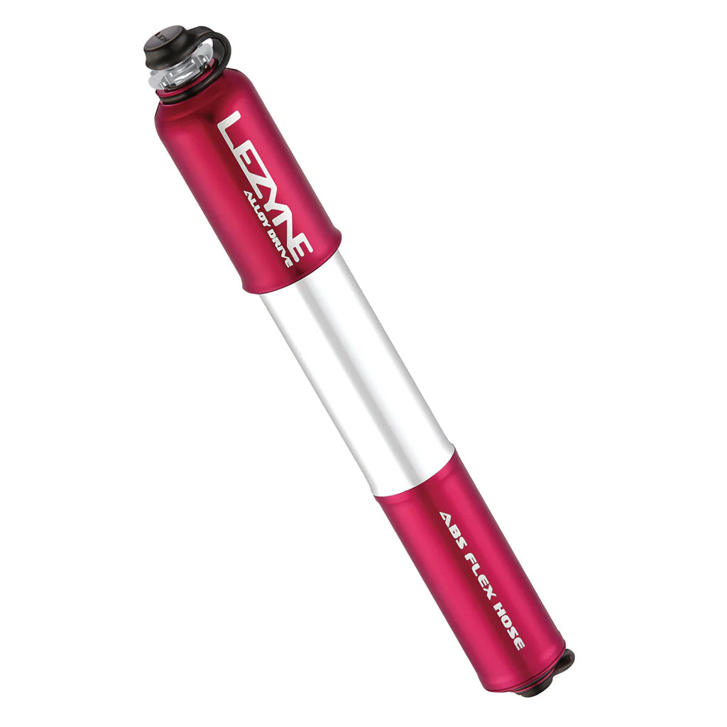 Lezyne alloy HV drive compact pump 90psi, red