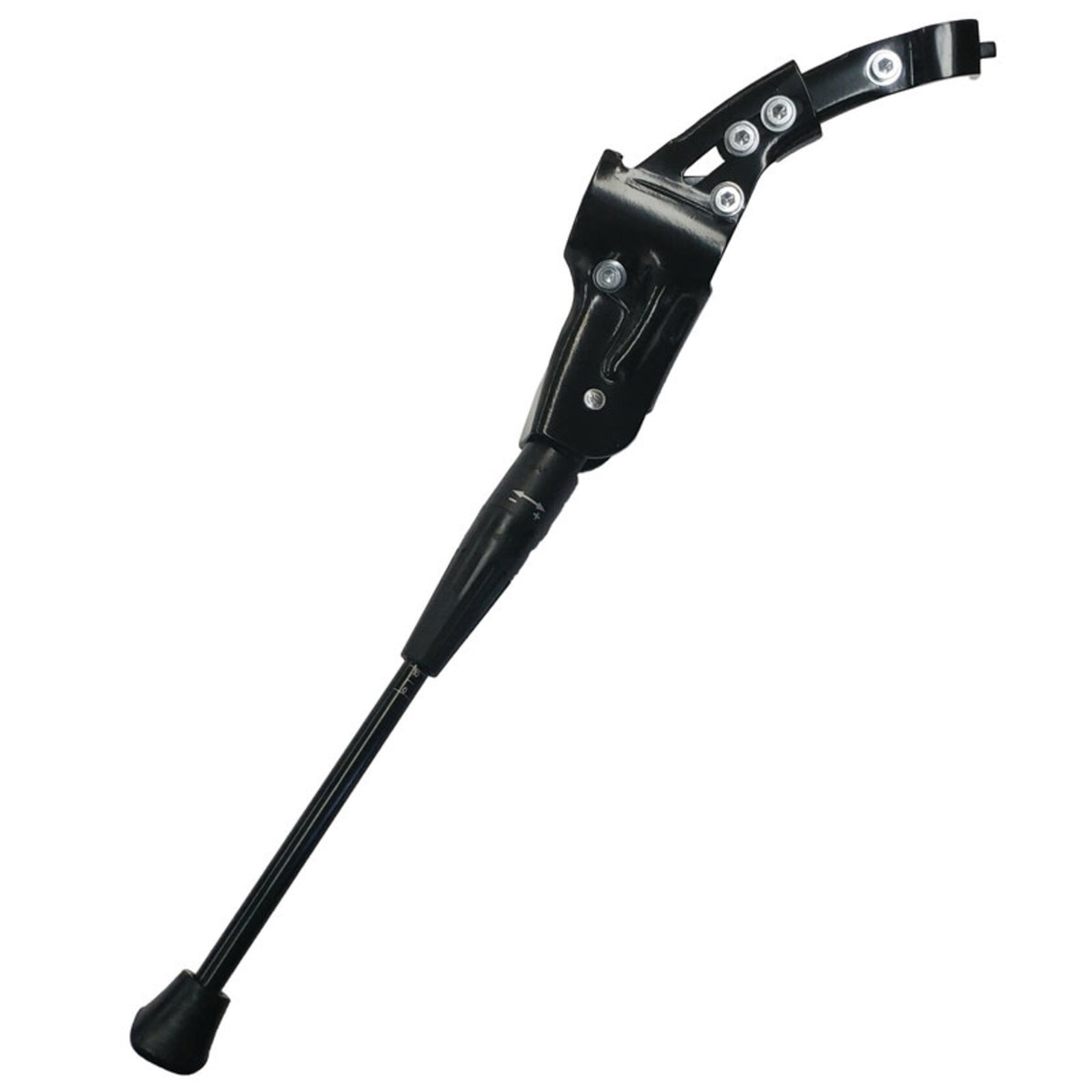 Kickstand, adjustable, oversize, black alloy sliding triangle mount