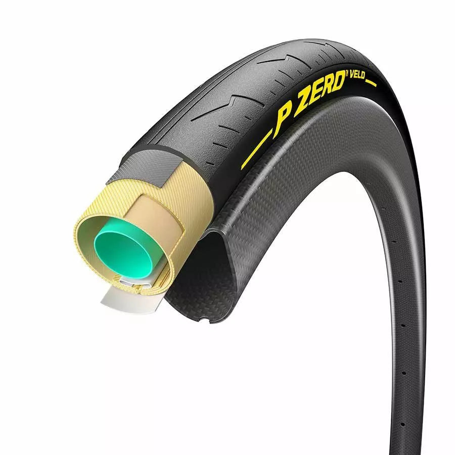 700 x 25 Pirelli PZero tubular velo25 black