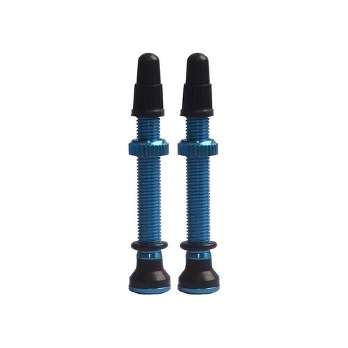 EVO tubeless valves, presta, 44mm, blue
