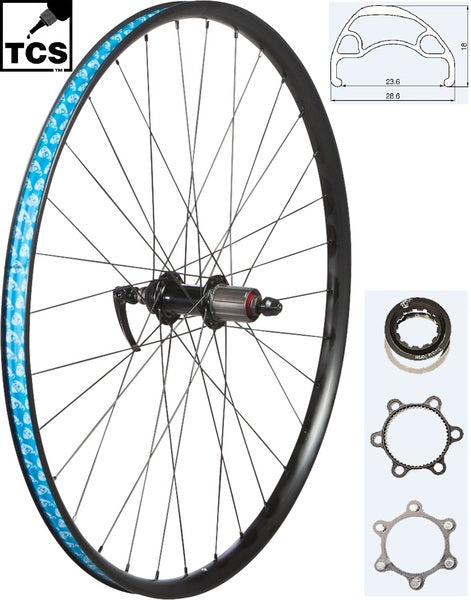 26" MTB/URBAN DISC REAR WHEEL - QR CASSETTE