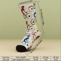 bike themed mid calf socks