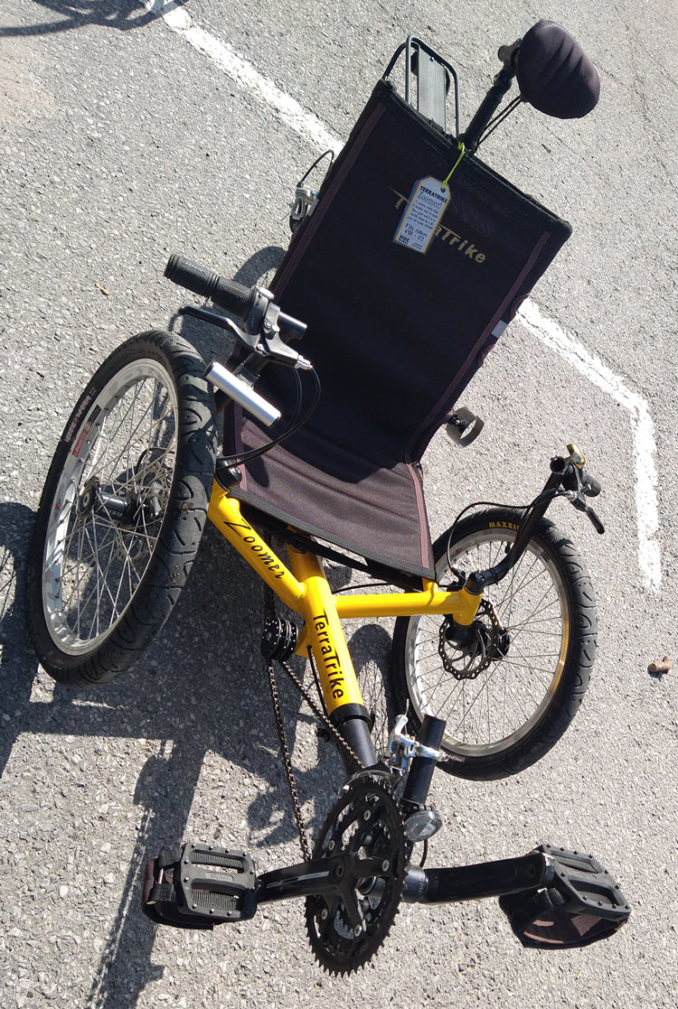 Terra Trike Zoomer (2014) yellow, USED, consignment. no tax, no warranty
